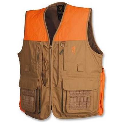 Browning Upland Vest w/Blaze Trim, Field Tan XX-Large 3051193205