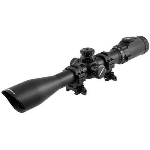 Leapers UTG AccuShot Rifle Scope 4-16x44mm 30mm AO 36-Color Mil-Dot Reticle with QD Rings Black Finish