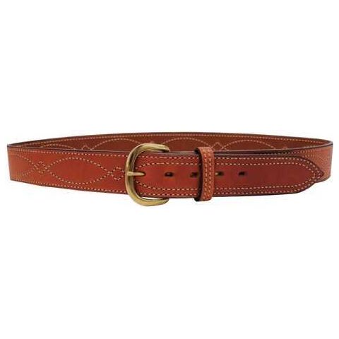 Bianchi B9 Fancy Stitched Belt Tan, 44" 12299