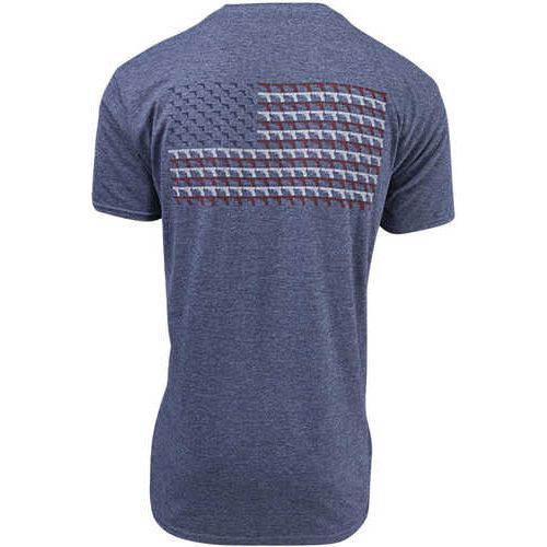 Glock American Flag Heather Navy Large Short Sleeve Shirt