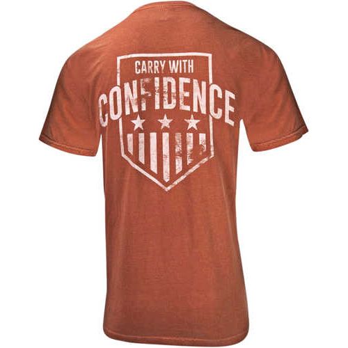 Glock Carry With Confidence Rust Orange Small Short Sleeve Shirt