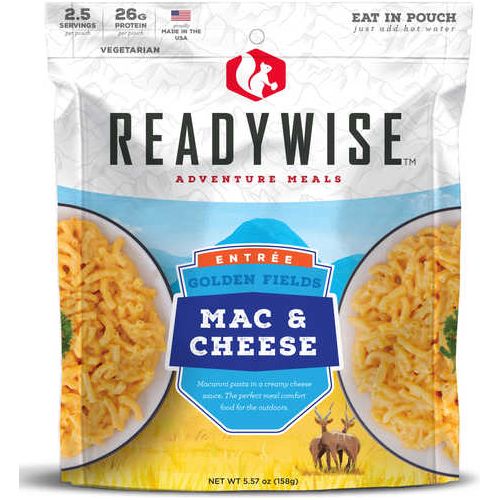 Wise Foods Outdoor Kit Golden Fields Mac And Cheese Cheesy Pasta 6 Per Case 2.5 Servings Camping