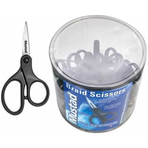 Mustad Small Braid Scissor 24pc Bucket