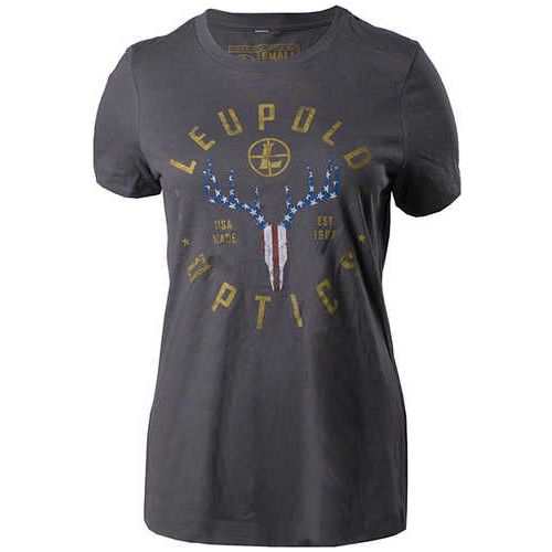 Leupold American Whitetail Ladies T-Shirt Gray Large Short Sleeve