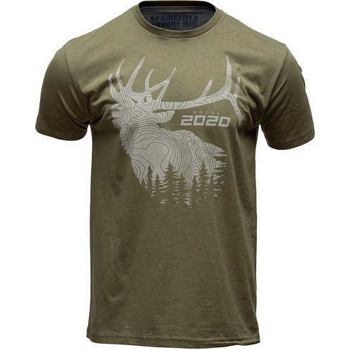 Springfield Armory GEP8605S 2020 Elk Mens T-Shirt Military Green Short Sleeve Small