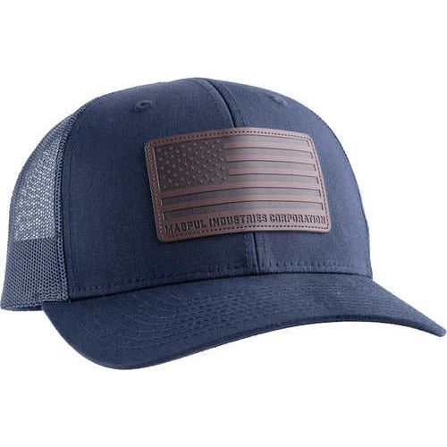 Magpul Industries Standard Leather Patch Trucker Hat Navy One Size Fits Most