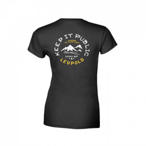 Leupold Womans Keep It Public Tee Cotton- Black- Medium