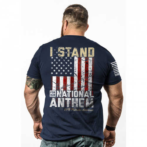 Nine Line Apparel I Stand T-Shirt Navy Small