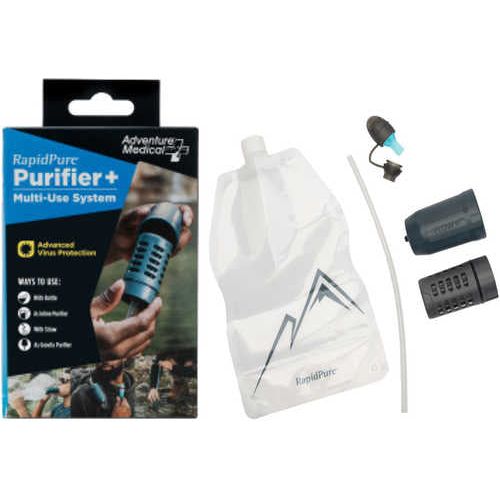 Adventure Medical Kits 01600111 RapidPure Purifier+ Black/Clear Plastic 17" X 4.9" X 2.4" Includes Universal Pod Adapter