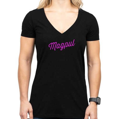 Magpul Mag1336-001-L Rover Script Women's Black Cotton/Polyester Short Sleeve Large