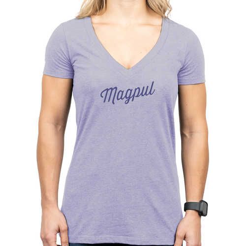 Magpul Mag1336-530-Xl Rover Script Women's Orchid Heather Cotton/Polyester Short Sleeve Xl