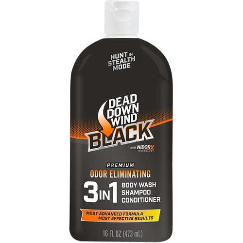 Dead Down Wind 127160 Black Premium 3-In-1 Combo Odor Eliminator 16 Oz Squeeze Bottle