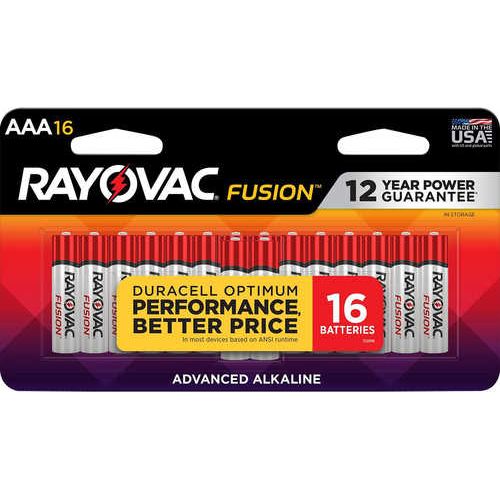 Rayovac AAA High ENREGY Alkaline Batteries Silver/Blue 1.5 Volts 1,123 mAh (16) Single Pack