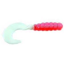 Big Bite Baits Fat Tail Grub 2in 10pk Jaw Breaker (Red/White) Md#: FG2-07