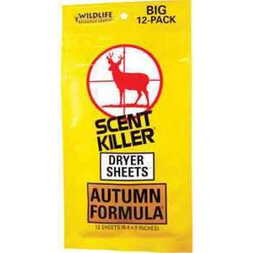 Wildlife Research Scent Killer Dryer Sheets Autumn 12 pk. Model: 580