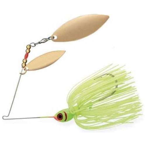 Booyah Double Willow Spinbait 3/8oz Chartreuse Model: BYBW38-617