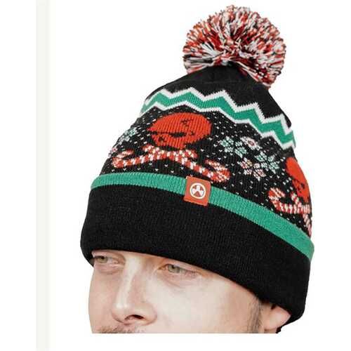 Magpul Industries Ugly Christmas Beanie Krampus One Size Fits Most Black With Custom Knit Graphics 95% Acrylic 5% Lycra