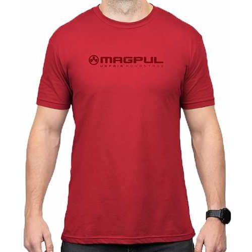 Magpul Industries Unfair Advantage Cotton T-Shirts Red Small Model: MAG1114-610-S