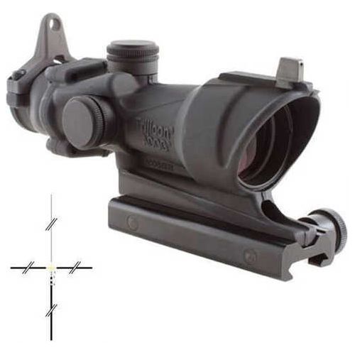 Trijicon ACOG 4x32 Amber .308 Ballistic Reticle TA51 Mount Backup Iron Sights Matte Black