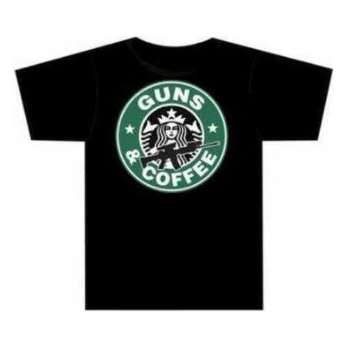 Tuff Products Guns And Coffee T-Shirt Black - Lg