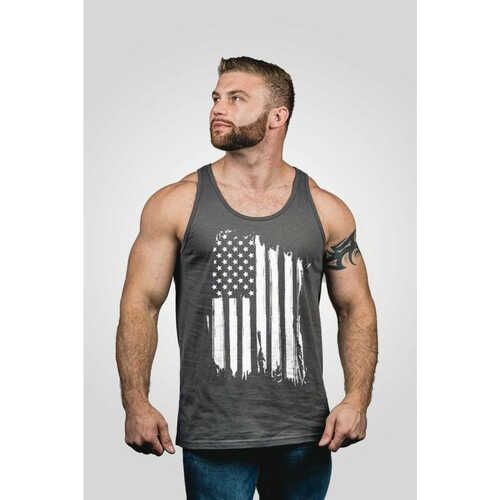 Nine Line Apparel America Jersey Tank Asphalt Small