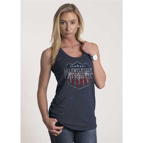 Nine Line Apparel Womens Relentlessly Patriotic Tank Nvy 2xl