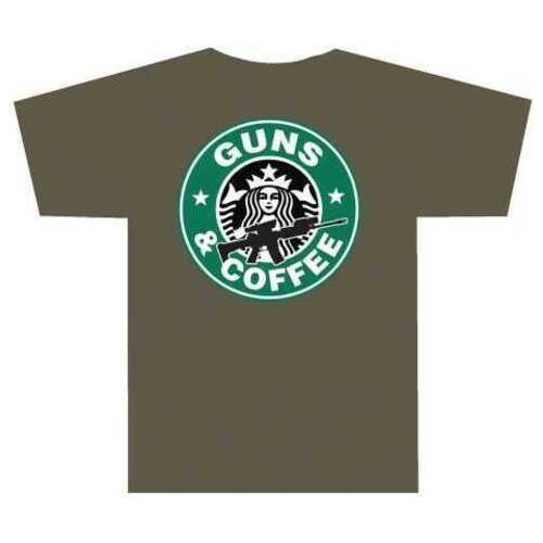 Tuff Products Guns And Coffee T-Shirt Olive Drab - 2XLarge 3001OD2X