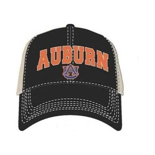 National Cap & Sportswear Falcon Tan Mesh Back Auburn