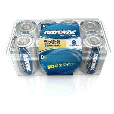 Rayovac / Spectrum Ray-o-vac Alkaline Battery D 8 Pack