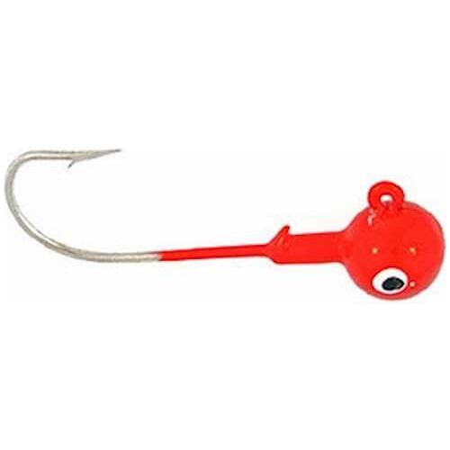 Big Bite Baits Bb 1/8 Ball Jig Head 8bg Red BBJ8-05