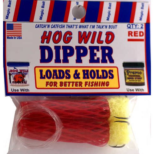 Magic Catfish Bait Hogwild Red Baitdipper Worm 2Cd