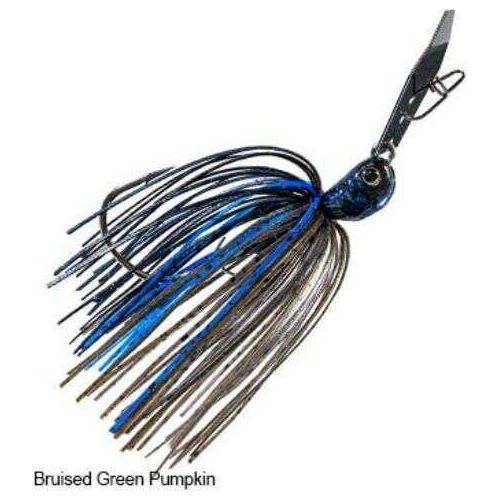 Z-Man Chatterbait Jack Hammer Jig 1/2 Ounce Bruised Green Pumpkin Pack of Md: CBJH12-10