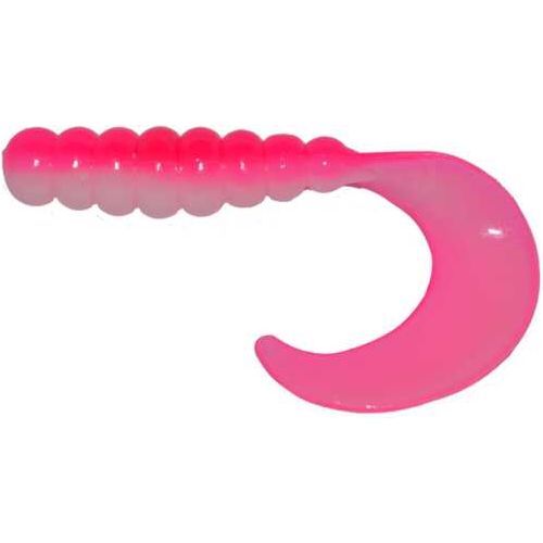 Big Bite Baits Bb 2" Fat Grub 10Pk Pink/wht FG218