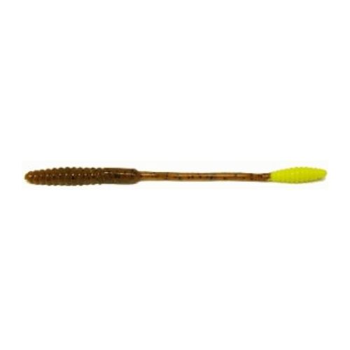 Big Bite Baits 6" Kriet Squirrel Tail Worm in Pumpkin/Chartreuse