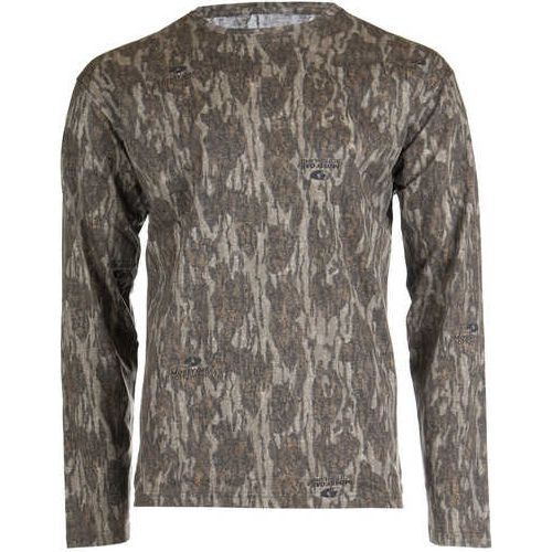 Habit Bear Cave Camo Tee Long Sleeve Mossy Oak New Bottomland Medium Model: Ts10006-014-m