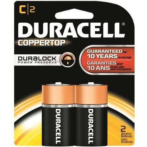 Duracell Coppertop Battery C 2 pk. Model: 041333214016