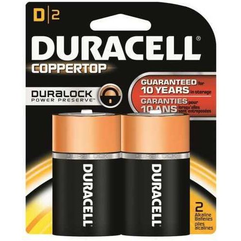 Duracell Coppertop Battery D 2 pk. Model: 041333213019