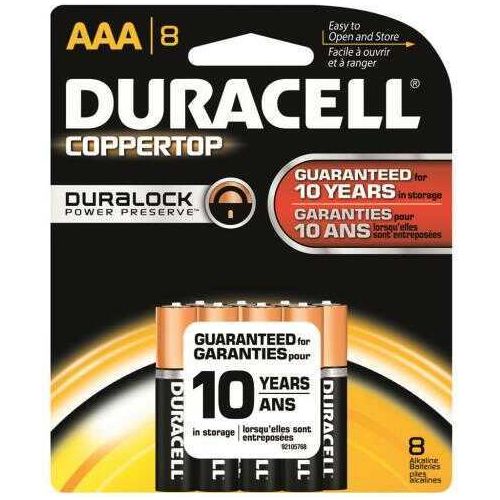 Duracell Coppertop Battery AAA 8 pk. Model: 041333844015