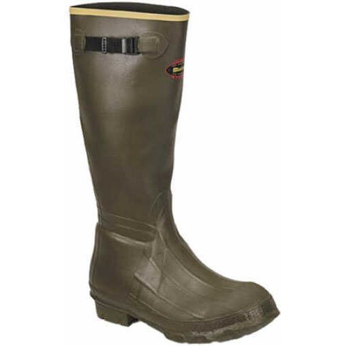 OPEN BOX: Lacrosse Burly Rubber Boots OD-Green 18In Foam Insulated Size 10