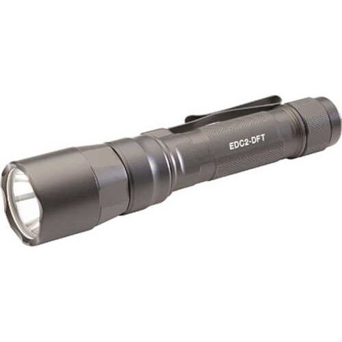 Surefire Everyday Carry Light (EDC-2-DFT) Dual-Fuel Turbo Flashlight 700 Lumens Anodized Finish Gray EDC2-DFT-HA