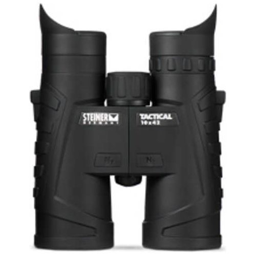 Steiner Tactical Binocular 42mm Objective Lenses 10x Power Maginfication Matte Finish Black Includes Case Cleaning Cloth