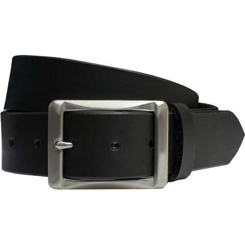 Uncle Mike's Uncle Mikes Leather Belt 42"-46" Full Grain Leather Nickel Plated Buckle Black Blt-um-42-46-mbl