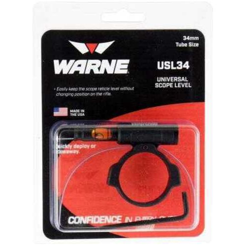 Warne USL34 Universal Scope Level 34mm Aluminum Black                                                                   