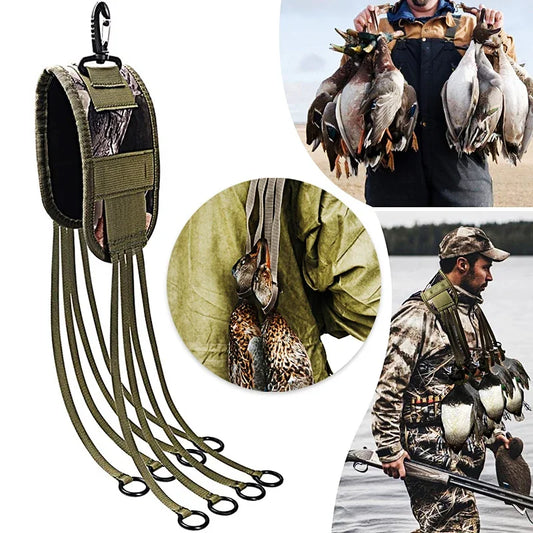 Outdoor Duck Hunting Waterfowl Game Carrier Strap Ring Carrier Tote 8 Loops Goose Hanger for Outdoor Game Catching Hunting