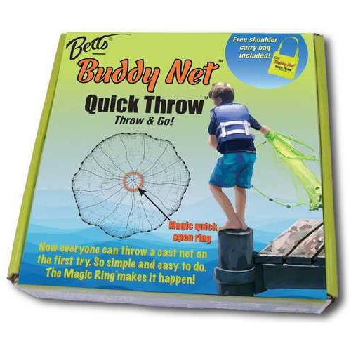 Betts Buddy Quick Throw Net 3.5ft 0.375in Mesh Chartreuse