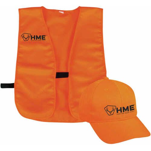 HME Vest/Cap Combo One Size Fits Most Orange Polyester