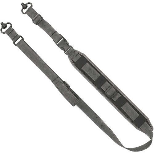 Grovtec US Inc GTSL128 QS 2-Point Sentinel Sling With Push Button Swivels 2" Adjustable Wolf Gray