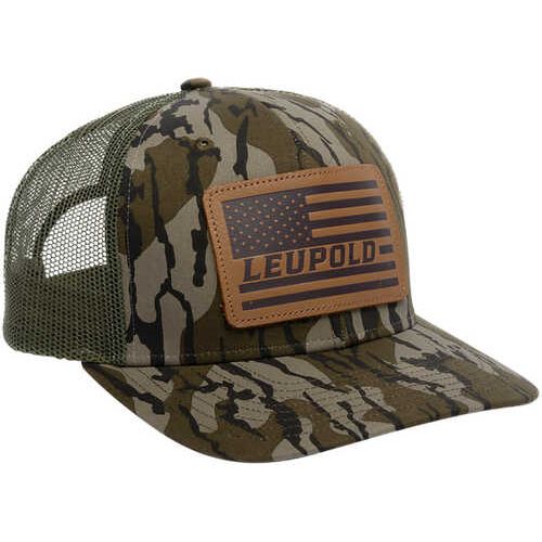 Leupold Leather Flag Trucker Hat Bottomland Camo/Green OSFA