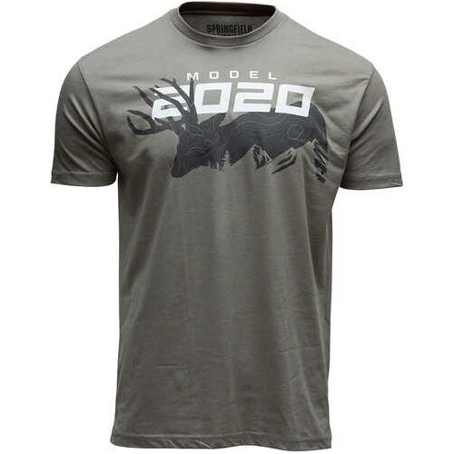 Springfield Armory GEP8607S 2020 Mule Deer Mens T-Shirt Stone Gray Short Sleeve Small