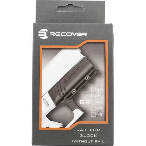 Recover Tactical Rail Adapter Black Polymer Full-Size Picatinny For Glock 48